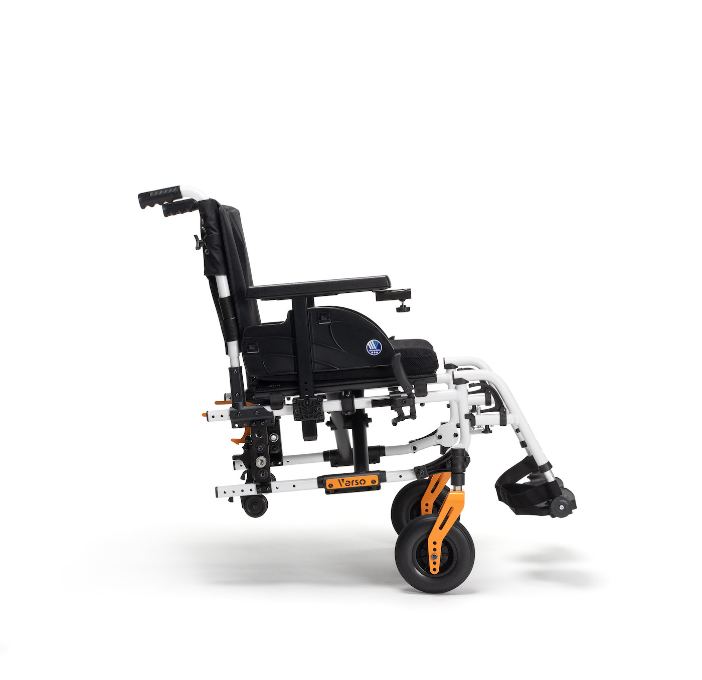 VERMEIREN Elektrorollstuhl Verso 2-in-1, Lagerversion Weiss-Orange schweiz-kaufen_aargau_baden_sanissimi