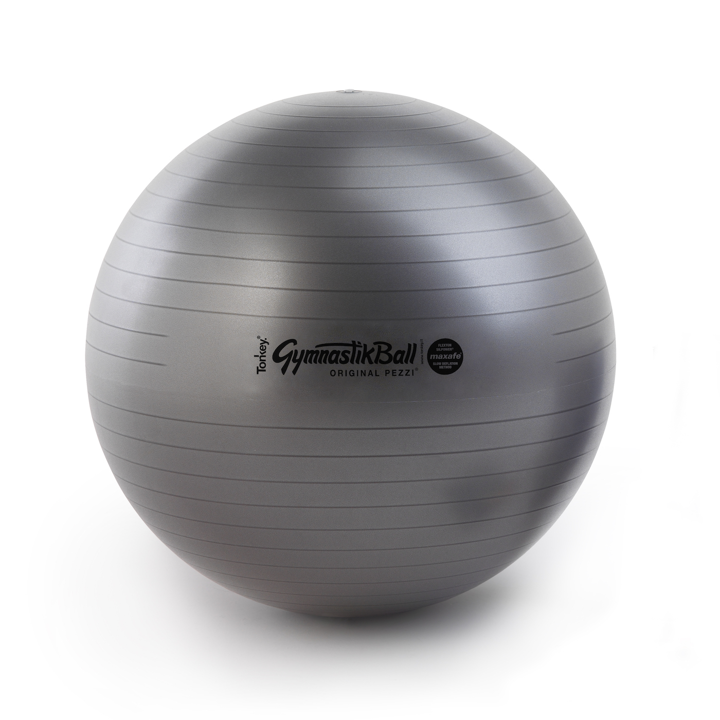 Sitzball schwarz Pezziball Gymnastikball Medizinball Ledragomma TONKEY Rückenschmerzen Beckenboden Training Branding Werbung Sanissimi Schweiz kaufen